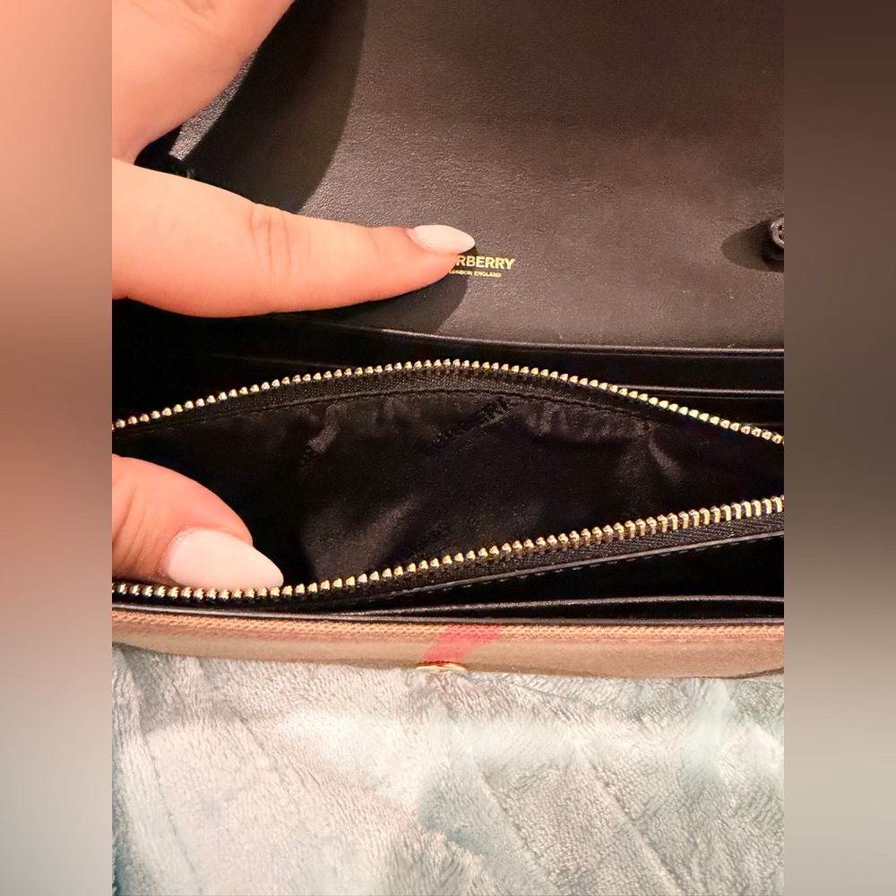 Burberry Black and Tan Check Clutch - Picture 6 of 10
